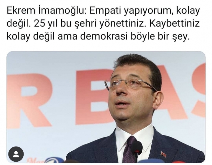 kaybettiniz kolay değil ama demokrasi böyle birşey