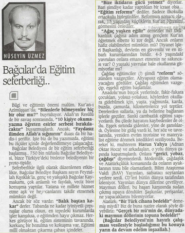 hüseyin üzmez in akit te adnan hoca yı övmesi