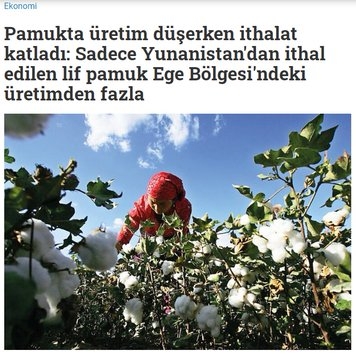 yunanistan dan pamuk ithal eden güçlü ülke