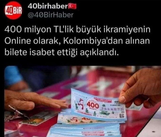 400 milyon liranın tam bilete çıkması
