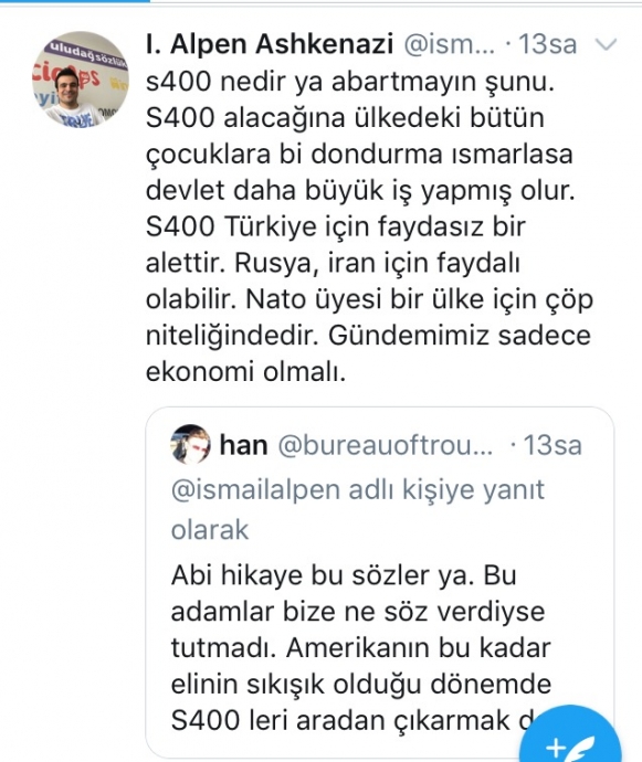 s400 alacağına çocuklara dondurma ısmarla