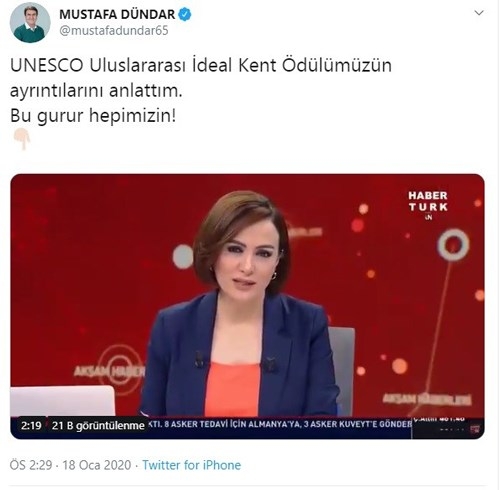 akp li belediyelerin sahte unesco ödülü alması